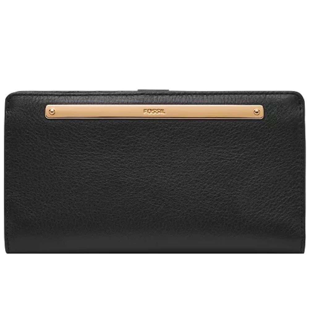 Fossil Liza Slim Bifold Wallet w/ Gold Detail